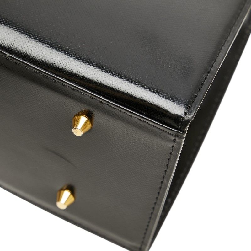 Saint Laurent Logo Plate Black Leather Women's SAINT LAURENT