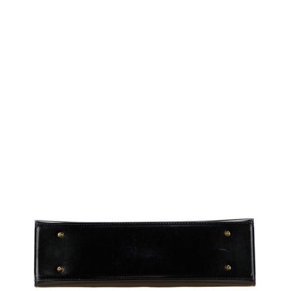 Saint Laurent Logo Plate Black Leather Women's SAINT LAURENT