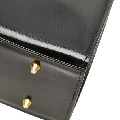 Saint Laurent Logo Plate Black Leather Women's SAINT LAURENT