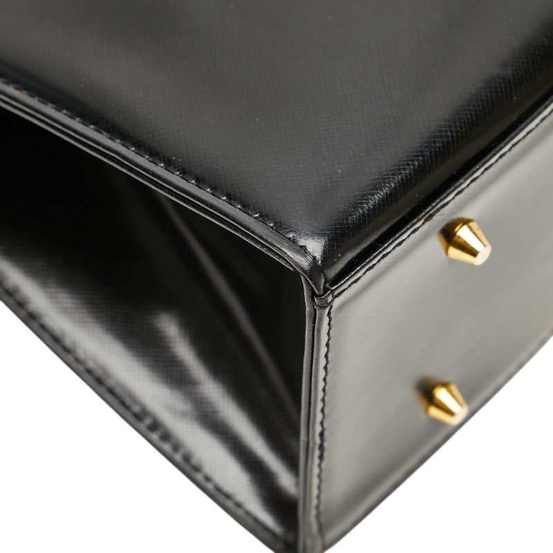 Saint Laurent Logo Plate Black Leather Women's SAINT LAURENT