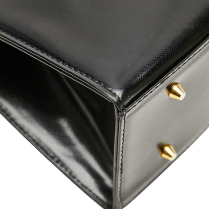 Saint Laurent Logo Plate Black Leather Women's SAINT LAURENT