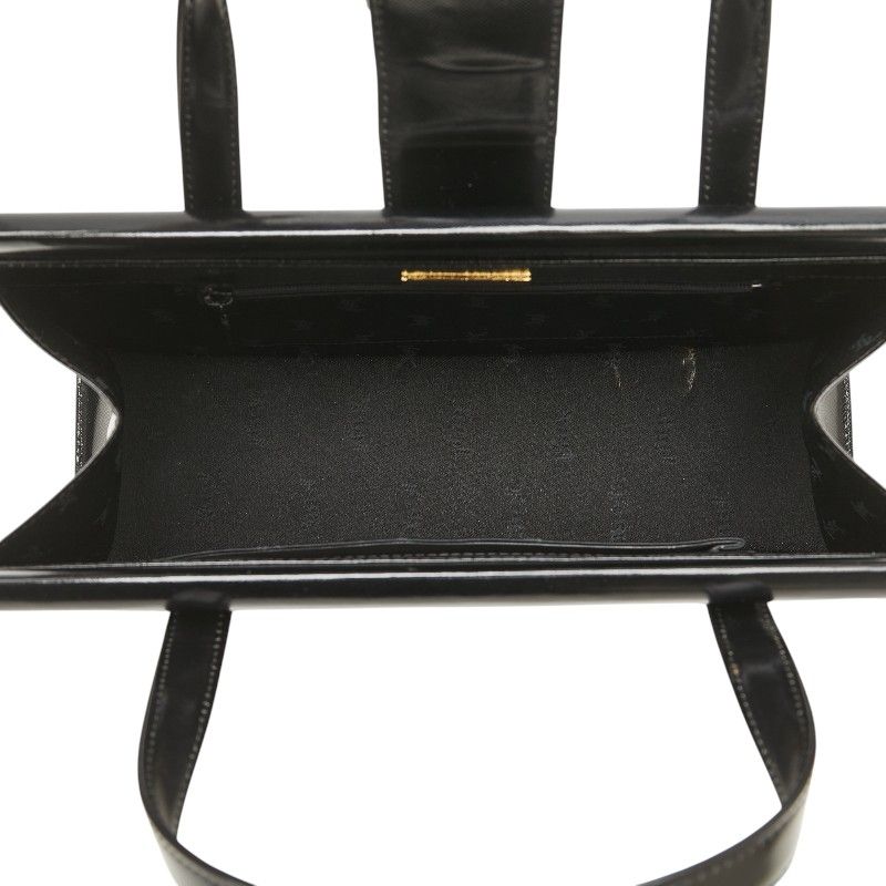 Saint Laurent Logo Plate Black Leather Women's SAINT LAURENT