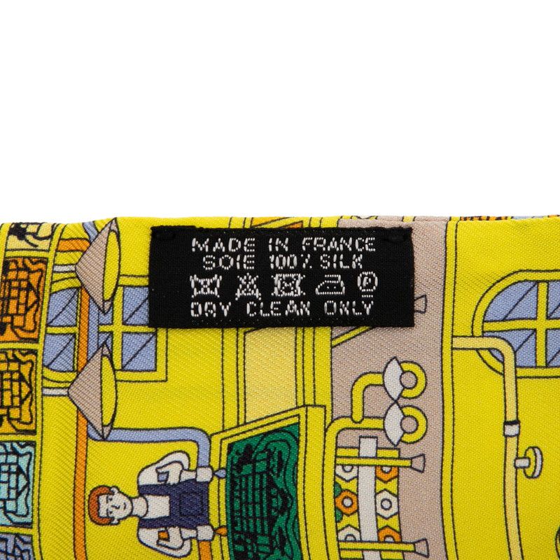 Hermes Twilly La Maison Des Carres Yellow Multicolor Silk Ladies Hermes