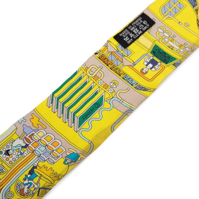 Hermes Twilly La Maison Des Carres Yellow Multicolor Silk Ladies Hermes