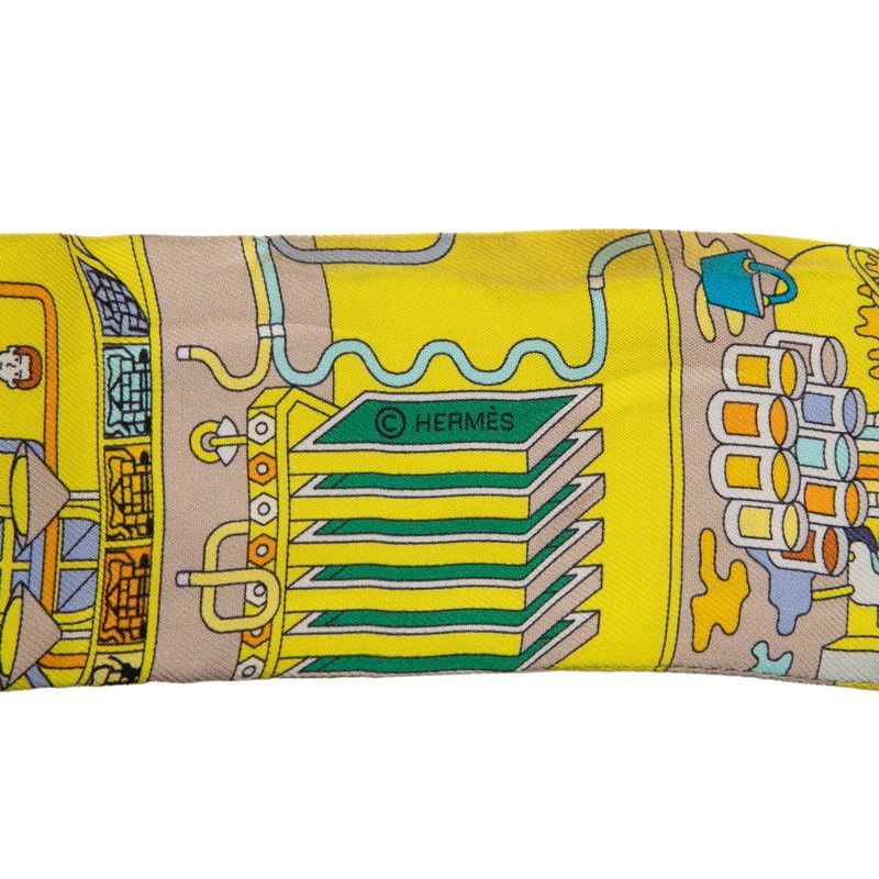 Hermes Twilly La Maison Des Carres Yellow Multicolor Silk Ladies Hermes