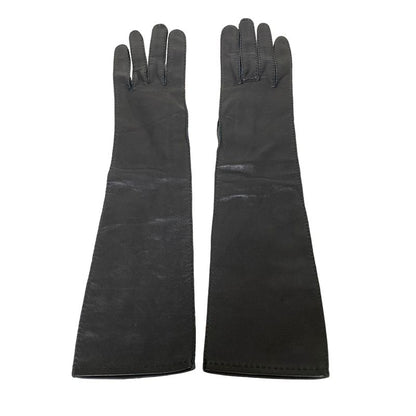 Hermes Women's Gloves - Black Long Gloves Leather
