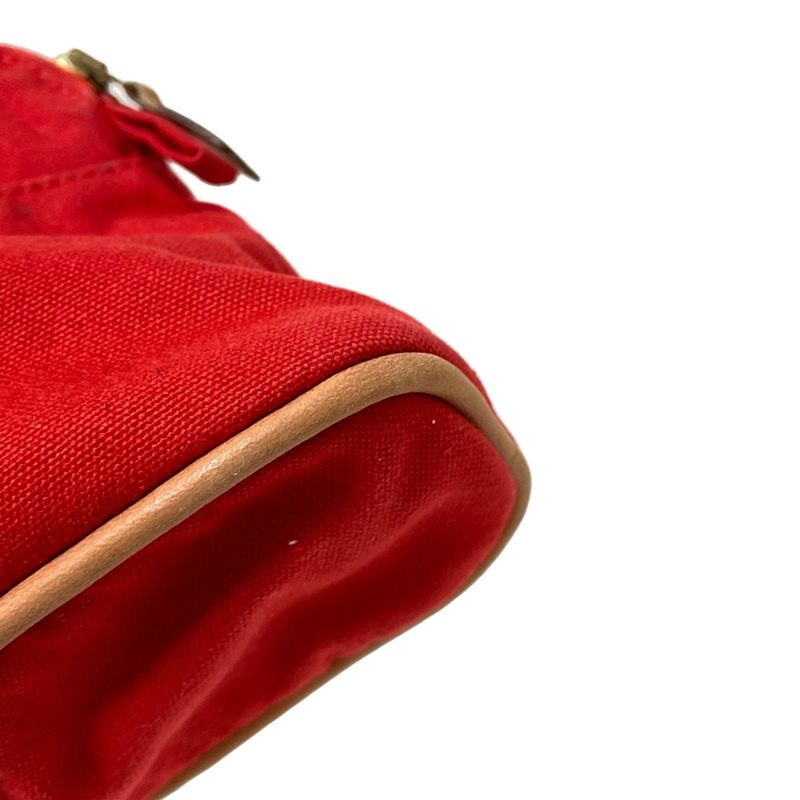 Hermes Pouch Bolide Pouch 20 Red X Light Brown Leather