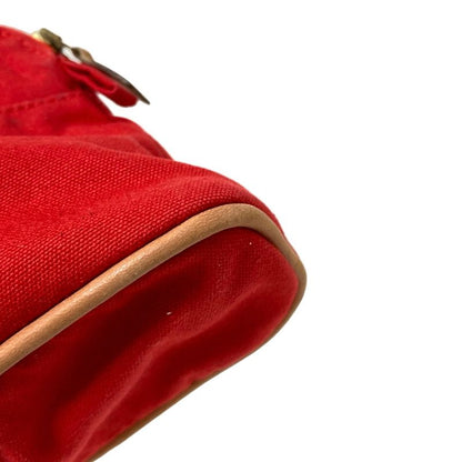 Hermes Pouch Bolide Pouch 20 Red X Light Brown Leather