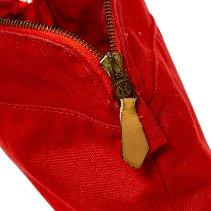 Hermes Pouch Bolide Pouch 20 Red X Light Brown Leather