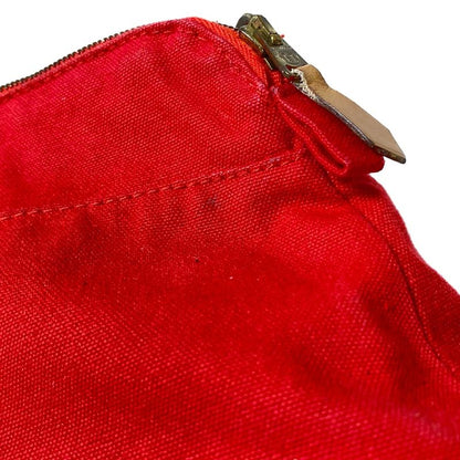 Hermes Pouch Bolide Pouch 20 Red X Light Brown Leather