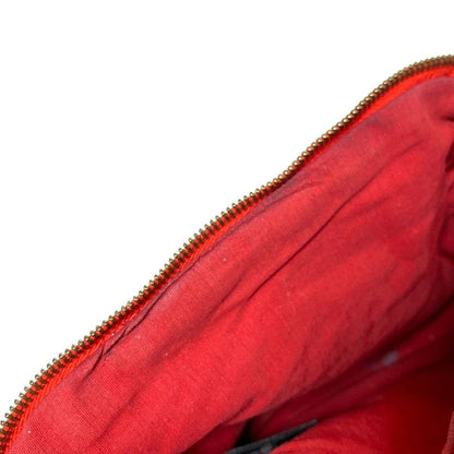 Hermes Pouch Bolide Pouch 20 Red X Light Brown Leather