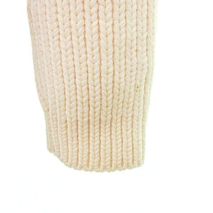 Gucci Domestic Regular Knit Sweater Shawl Collar Made In Italy M Size Ivory