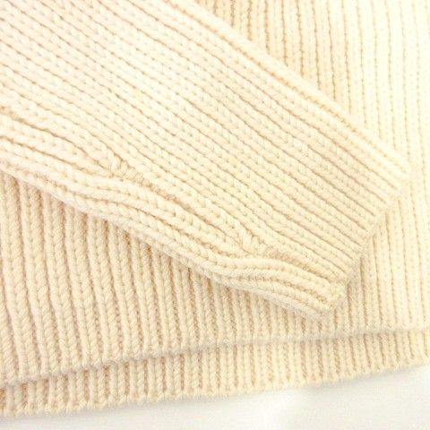 Gucci Domestic Regular Knit Sweater Shawl Collar Made In Italy M Size Ivory