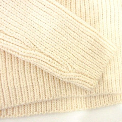 Gucci Domestic Regular Knit Sweater Shawl Collar Made In Italy M Size Ivory