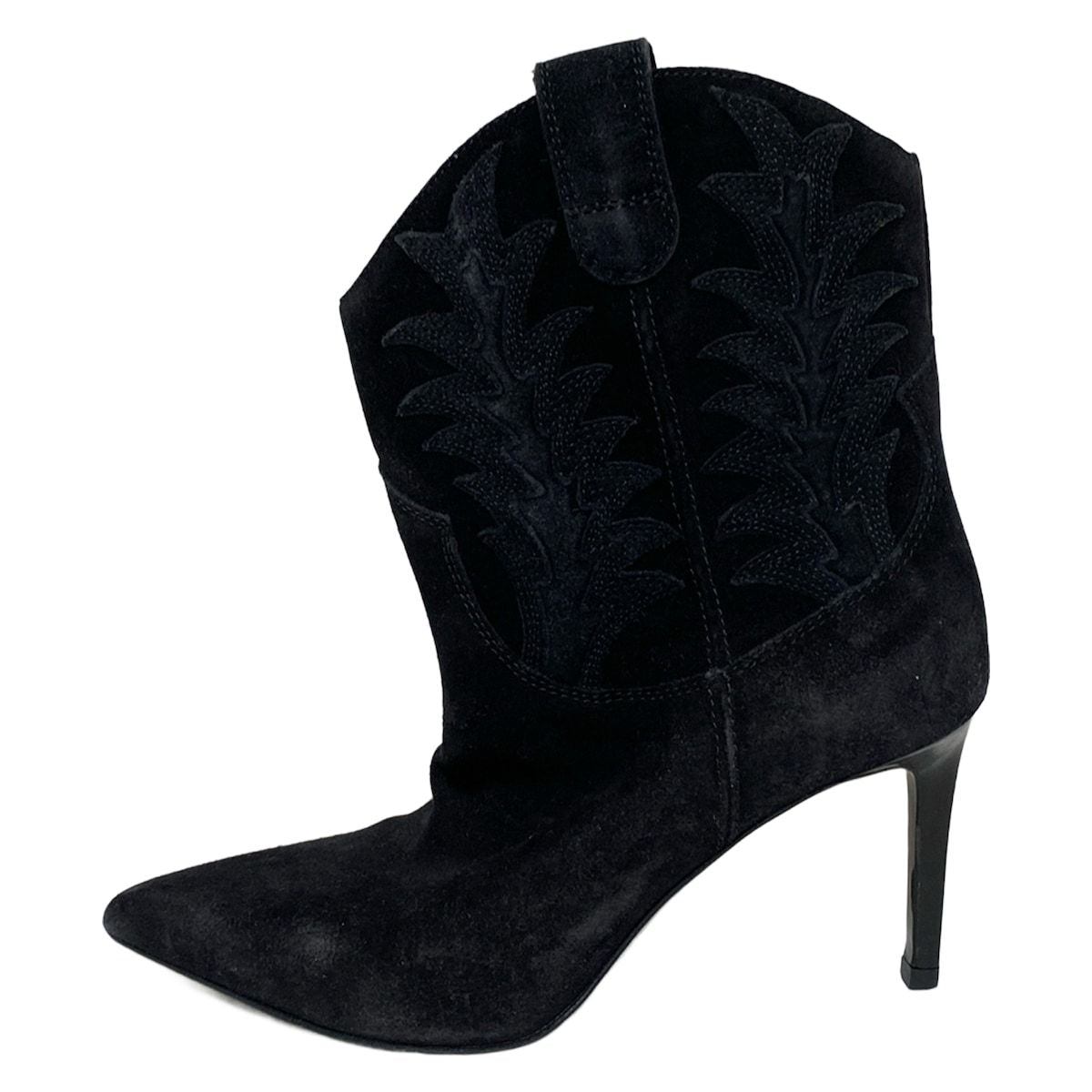 SAINT LAURENT PARIS Short Boots 35 1/2 Women's - Black