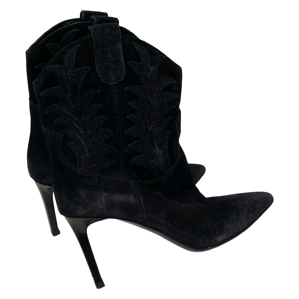 SAINT LAURENT PARIS Short Boots 35 1/2 Women's - Black