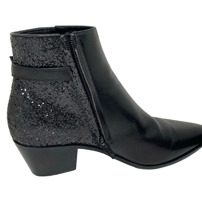 Saint Laurent Paris Short Boots 36 1 2 Women's - Black Leather