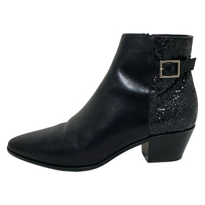 Saint Laurent Paris Short Boots 36 1 2 Women's - Black Leather