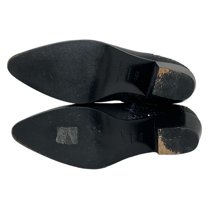Saint Laurent Paris Short Boots 36 1 2 Women's - Black Leather