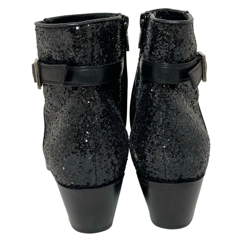 Saint Laurent Paris Short Boots 36 1 2 Women's - Black Leather