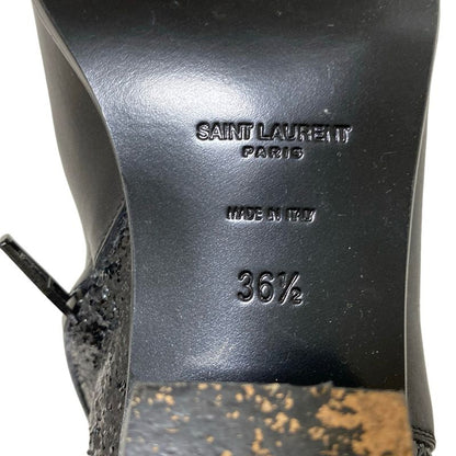 Saint Laurent Paris Short Boots 36 1 2 Women's - Black Leather