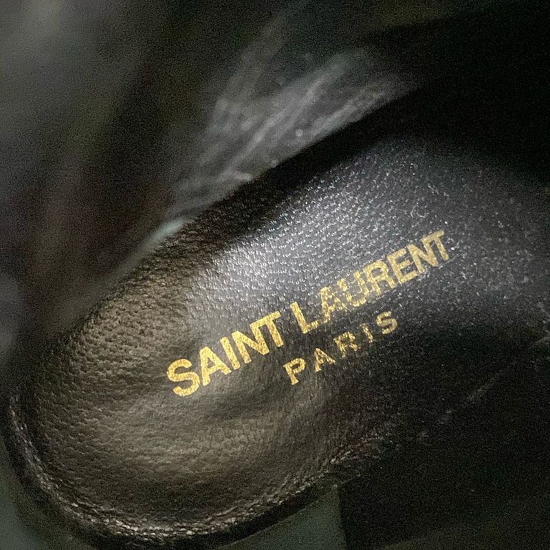 Saint Laurent Paris Short Boots 36 1 2 Women's - Black Leather
