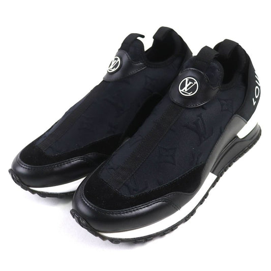 △louis Vuitton Run Away Line Leather LV Logo Monogram Fabric Leather Sneakers
