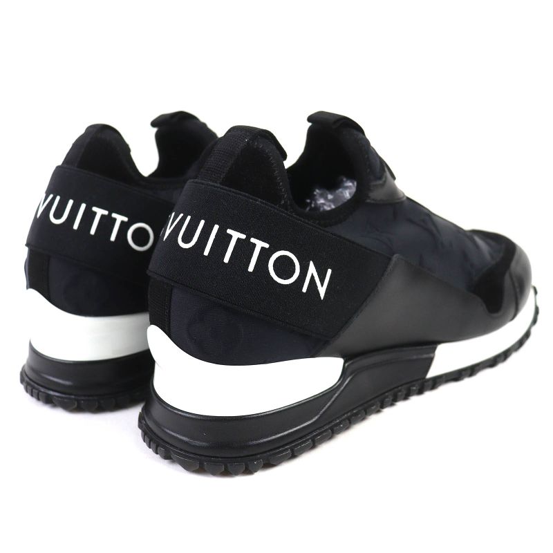 △louis Vuitton Run Away Line Leather LV Logo Monogram Fabric Leather Sneakers