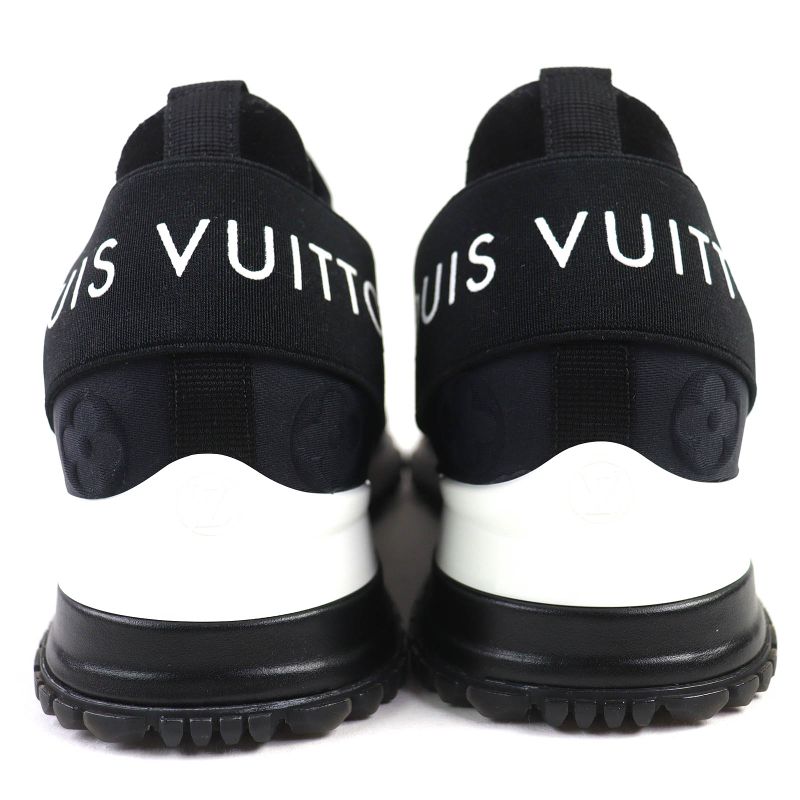 △louis Vuitton Run Away Line Leather LV Logo Monogram Fabric Leather Sneakers