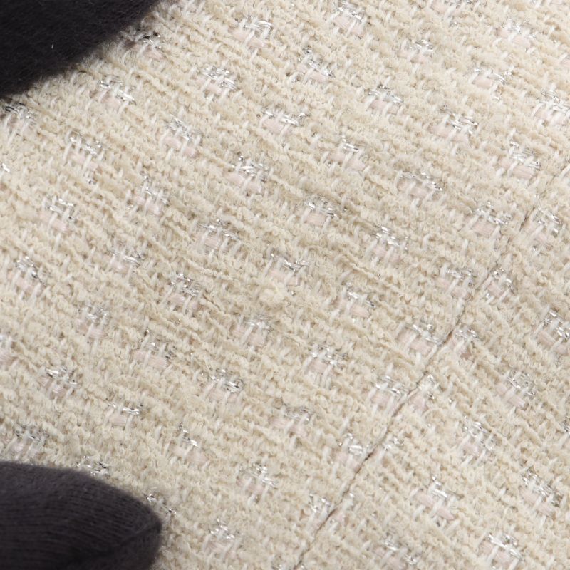 Chanel Set Suit Tweed Pearl Wool
