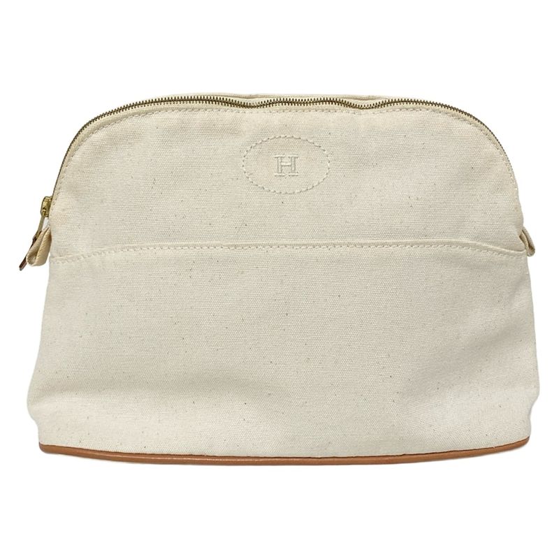 Hermes Pouch Bolide Pouch 25 Ivory Leather