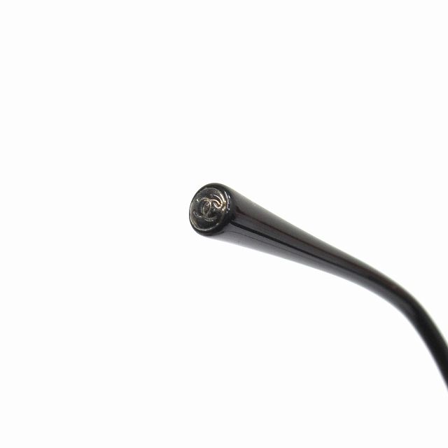 Chanel Rimless Sunglasses Eyewear Square Shape Here Mark Logo Rhinestone