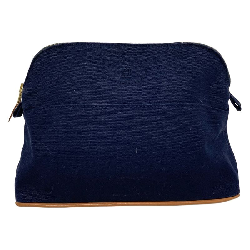 Hermes Pouch Bolide Pouch 25 Dark Navy Leather