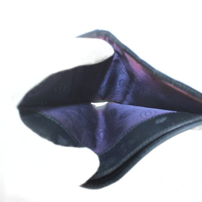 Cartier Sapphire Line Wallet Bifold Leather Gold Hardware Black Xz • Gy18