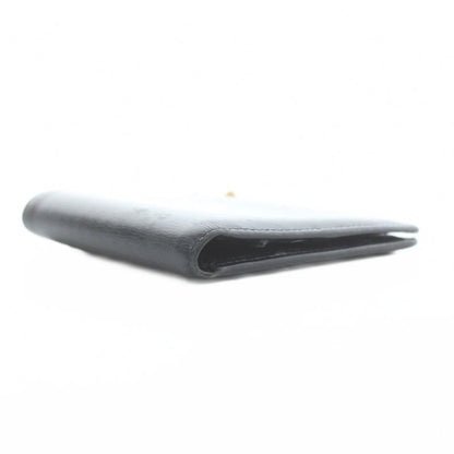 Cartier Sapphire Line Wallet Bifold Leather Gold Hardware Black Xz • Gy18