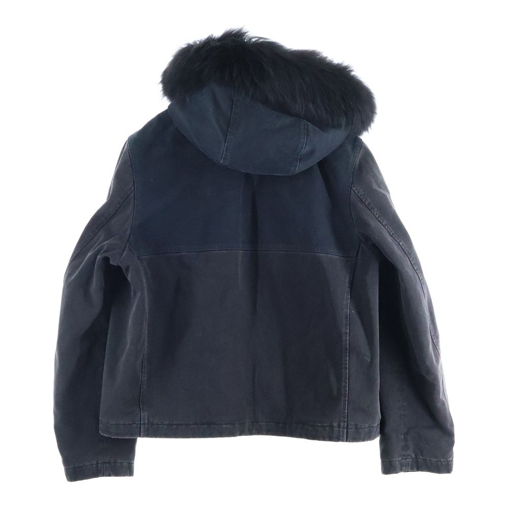 Louis Vuitton 24ss Denim Blouson Fur Zip Up Hoodie Jacket Black Rm241m Ccu