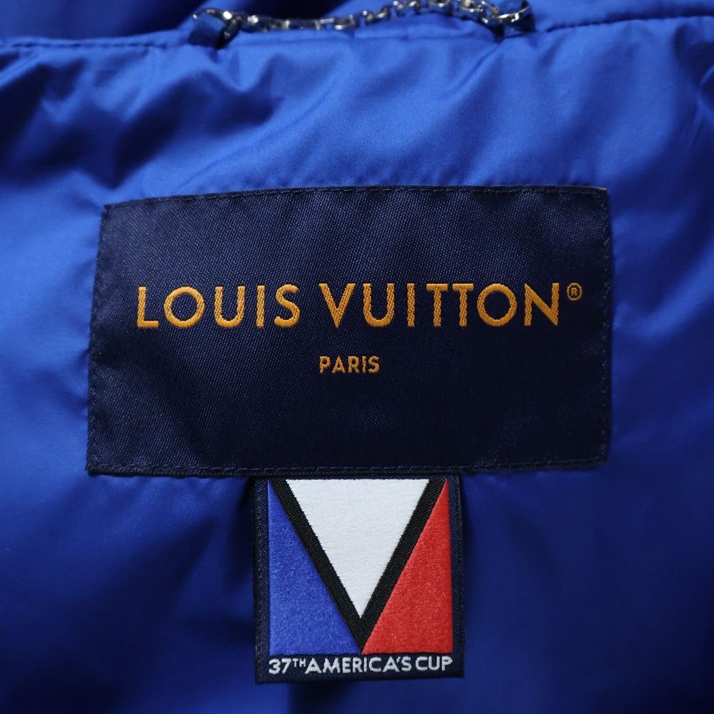 Louis Vuitton 24ss Signature Shell Hoodie Parka Jacket Blue Rm241m Ps0