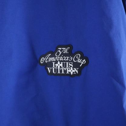 Louis Vuitton 24ss Signature Shell Hoodie Parka Jacket Blue Rm241m Ps0