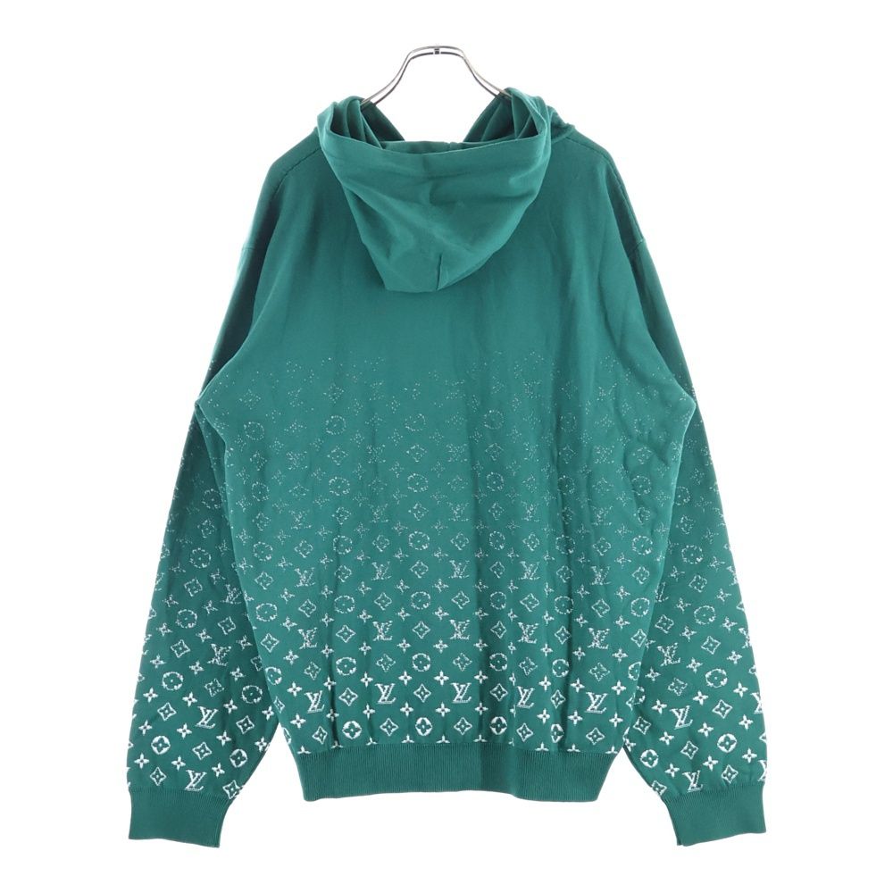 Louis Vuitton 23aw Monogram Gradient Knit Parka Pullover Hoodie Green Rm232q Uso