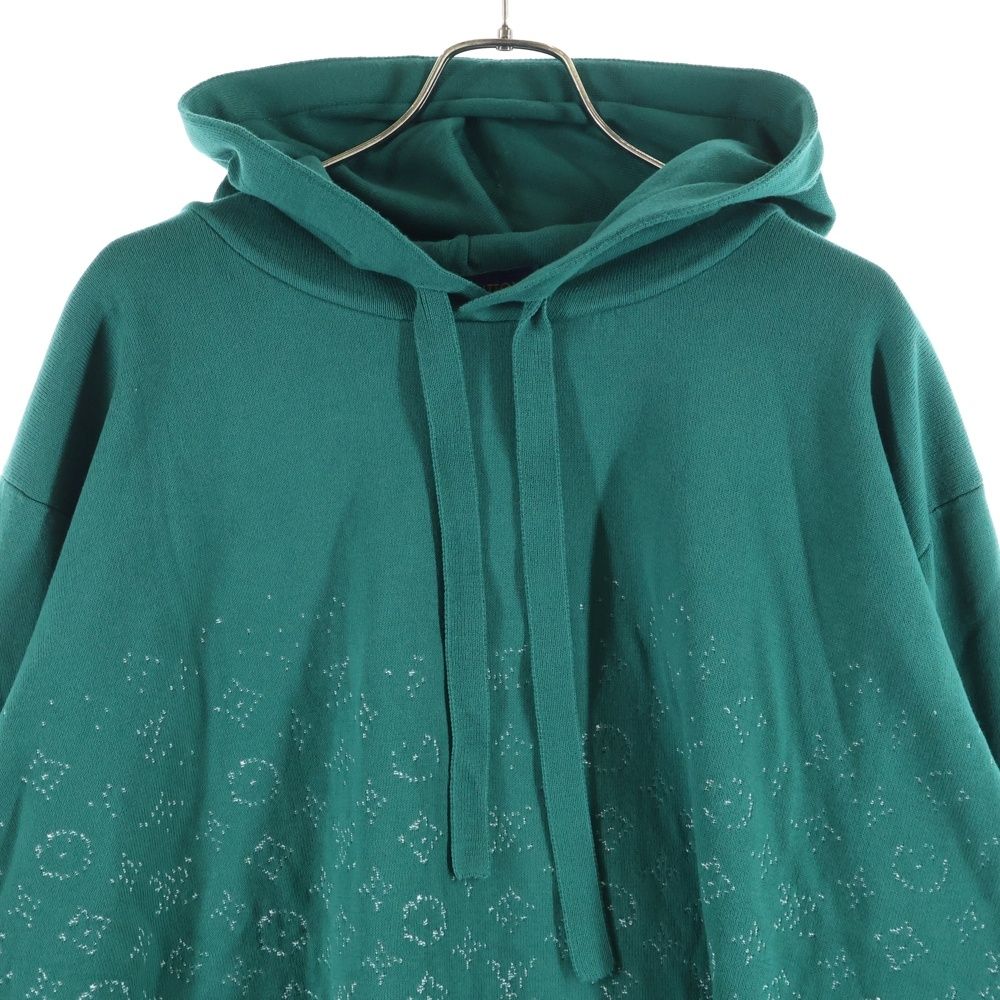 Louis Vuitton 23aw Monogram Gradient Knit Parka Pullover Hoodie Green Rm232q Uso