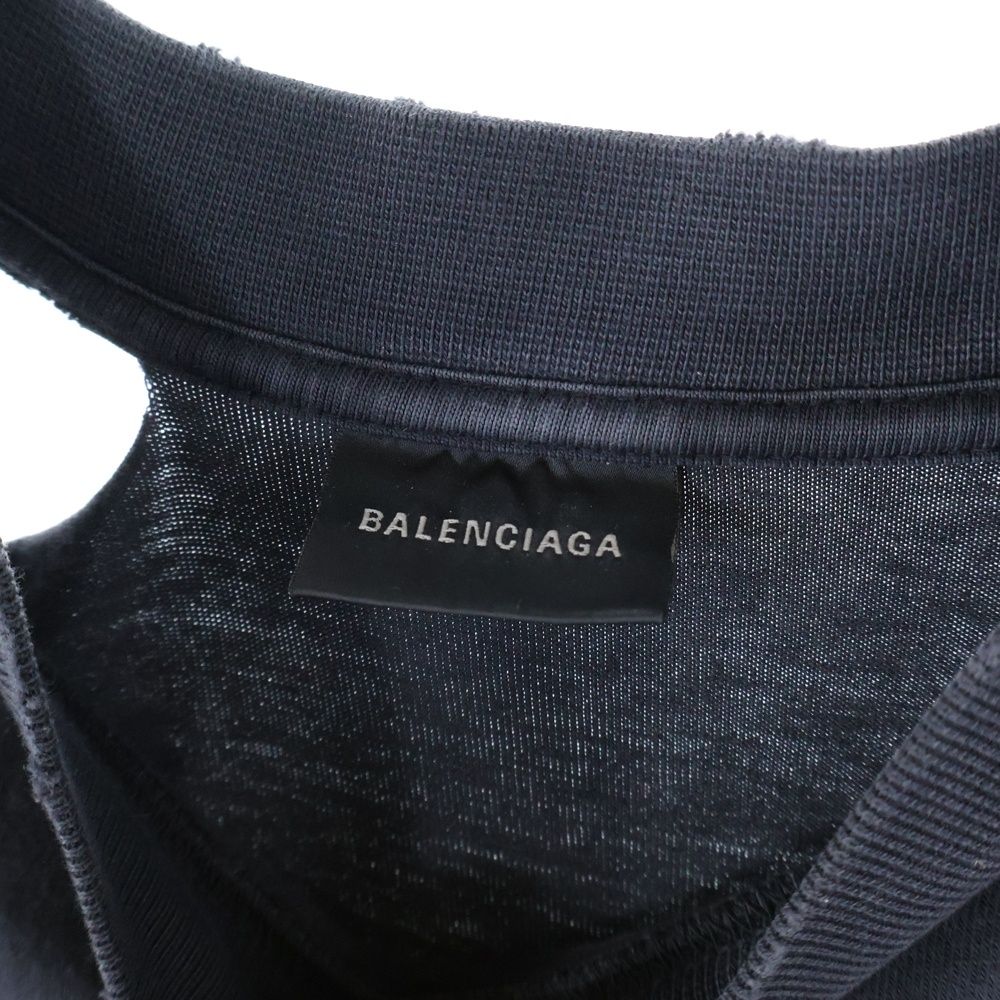 Balenciaga 25ss Painted Tshirt Dress Painted Short Sleeve T-Shirt Dress Cut and