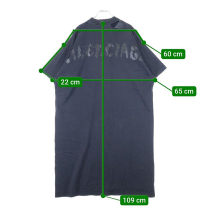 Balenciaga 25ss Painted Tshirt Dress Painted Short Sleeve T-Shirt Dress Cut and