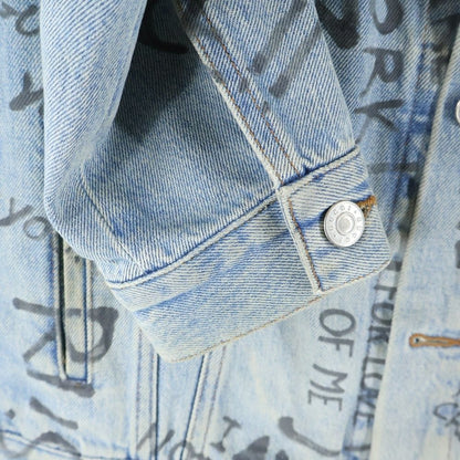 Gucci 17ss Leopard Switch Denim Jacket Indigo 452413 Xr359