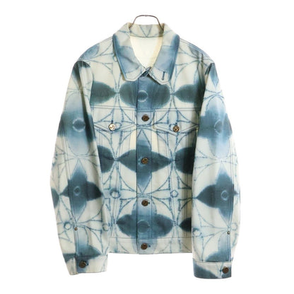Louis Vuitton 23ss Monogram Shibori Printed Jacket Denim Jacket White/blue