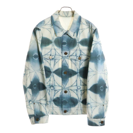 Louis Vuitton 23ss Monogram Shibori Printed Jacket Denim Jacket White/blue