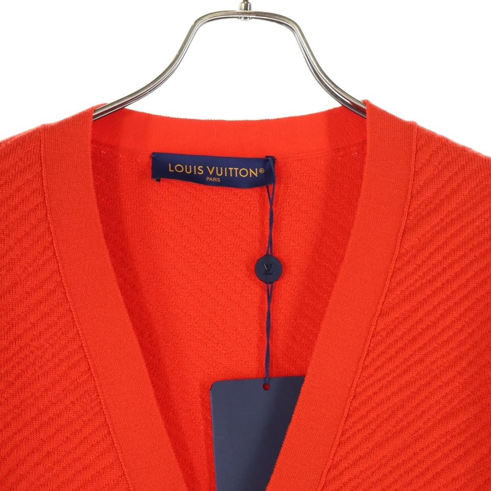 Louis Vuitton 24ss LV Logo Wool Cardigan Red Rm241m Zll