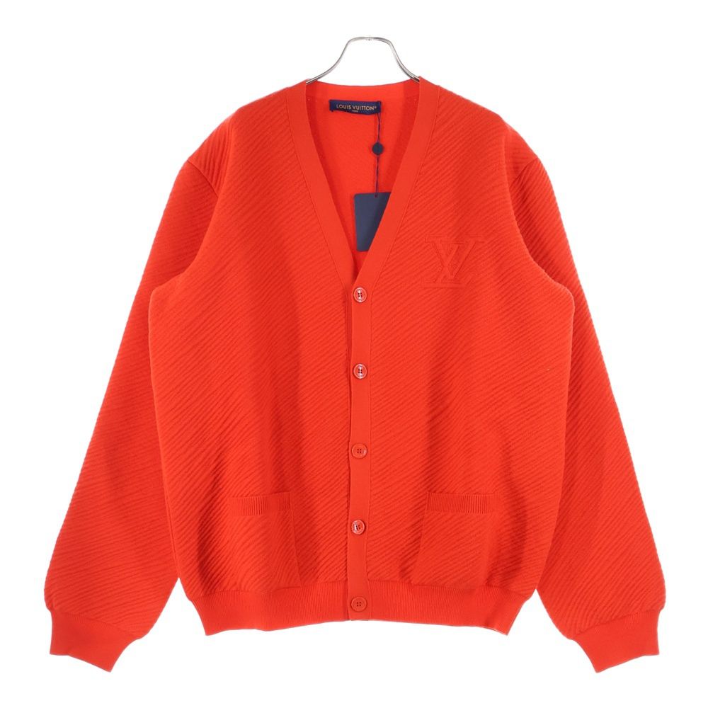 Louis Vuitton 24ss LV Logo Wool Cardigan Red Rm241m Zll