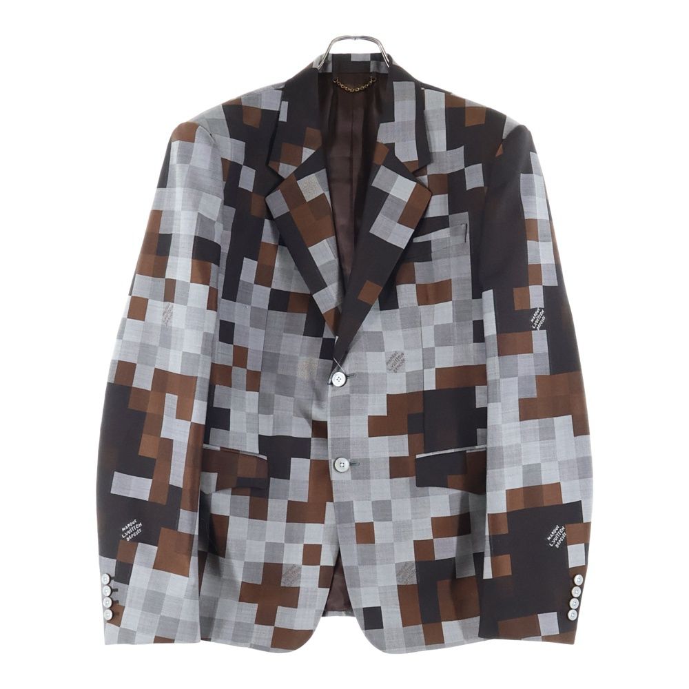 Louis Vuitton 24aw Digital Camo 2b Tailored Jacket Brown Rm242m Mgi