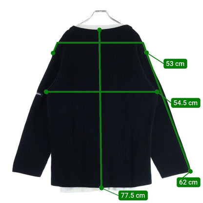 Balenciaga 21aw Layered Sweater 678555 T3218 T-Shirt Layered Crew Neck Knit