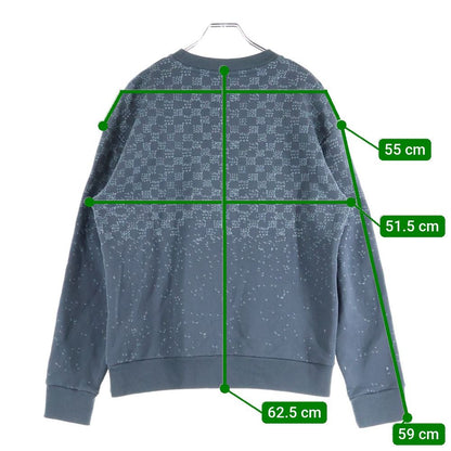 Louis Vuitton 22aw Damier Spread Print Sweatshirt Gray Rm222m Ihn